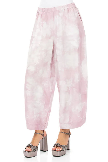 Loose Liquid Lilac Pure Silk Trousers 3