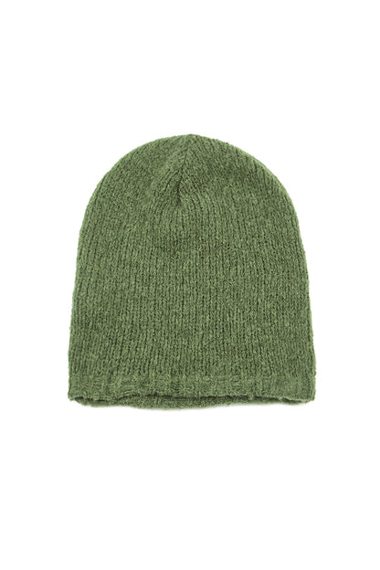 Dark Sage Wool Beanie Hat 4
