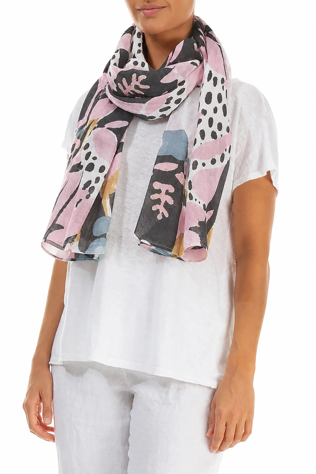 Desert Bloom Linen Scarf 3