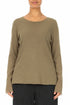 Double Layer Olive Tulle Silk Blouse 1