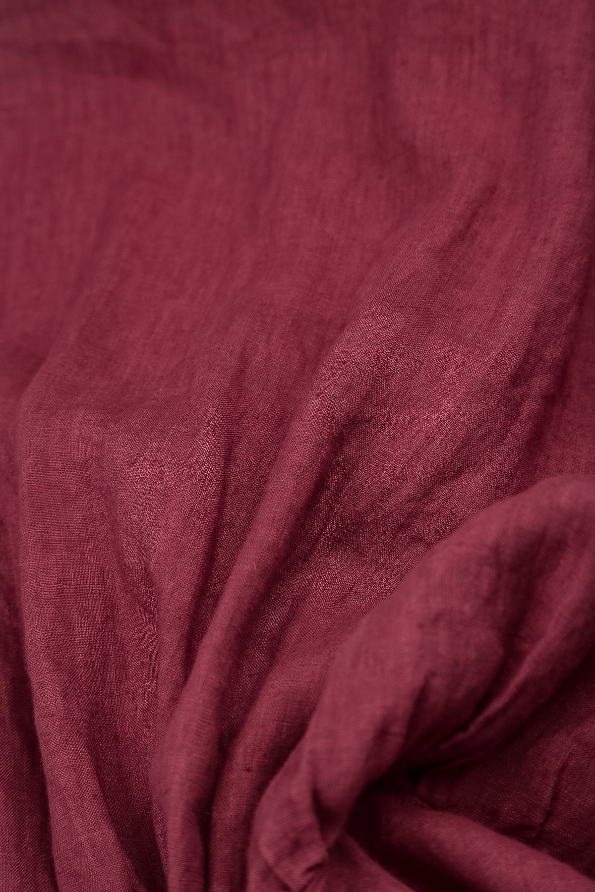 Draped Antique Ruby Linen Skirt 4