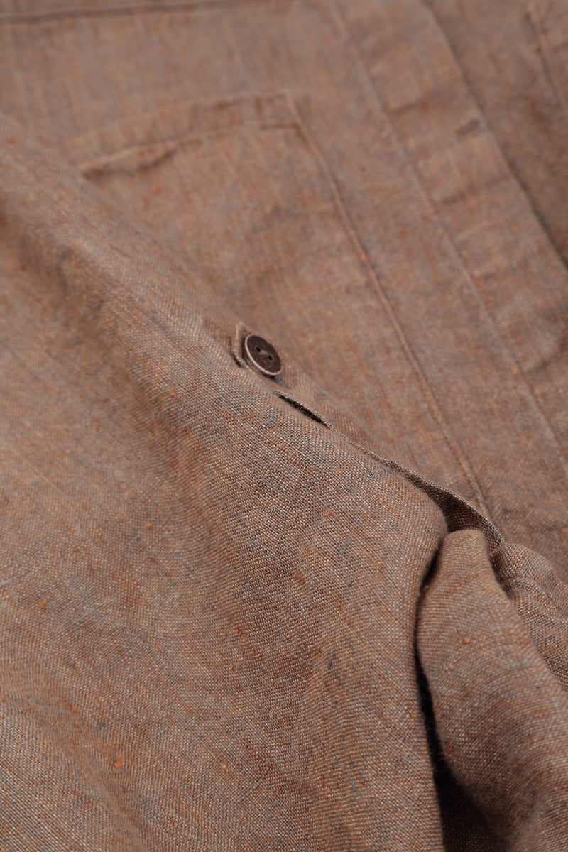 Chemise ample en lin moka