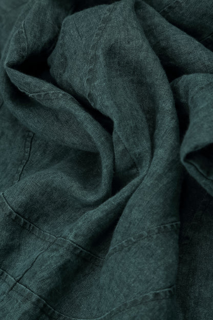 Wide Loose Teal Linen Shirt