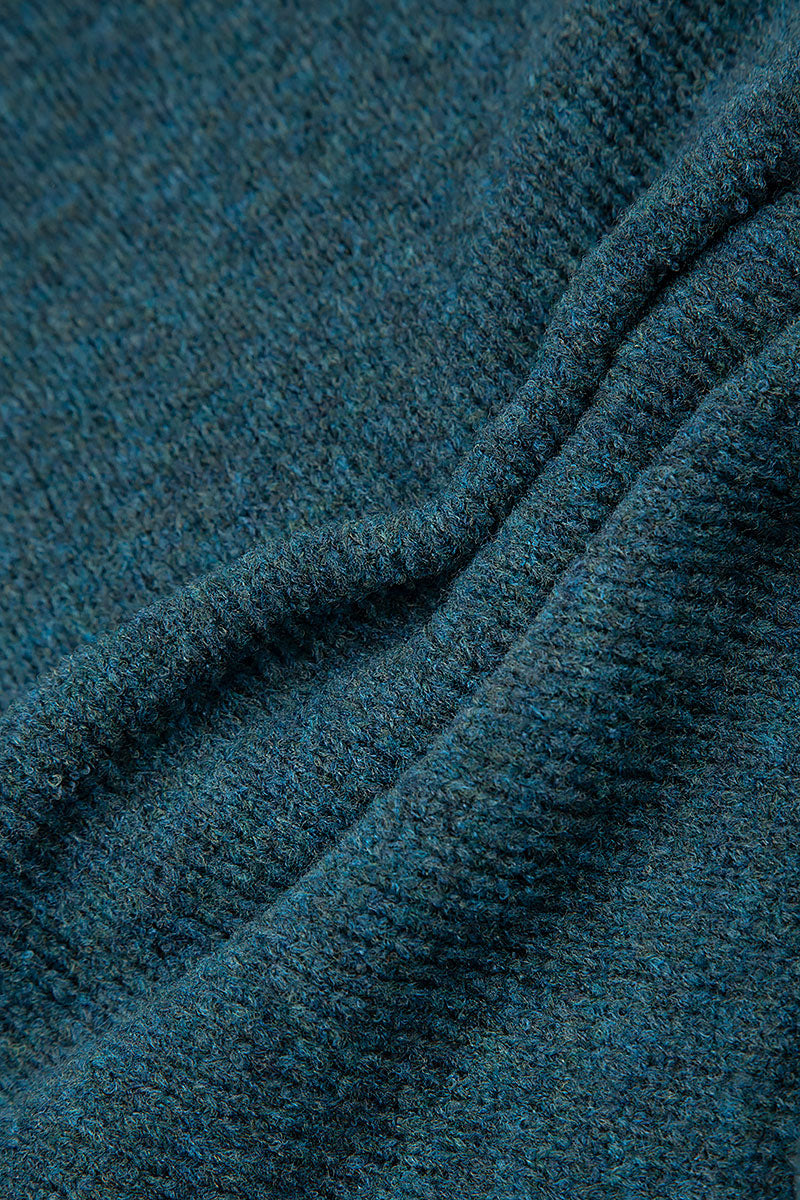 Exposed Seam Teal Wool Sweater 5