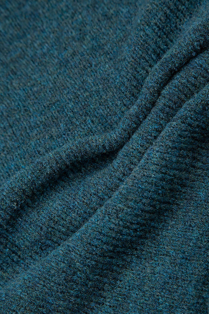 Exposed Seam Teal Wool Sweater 5