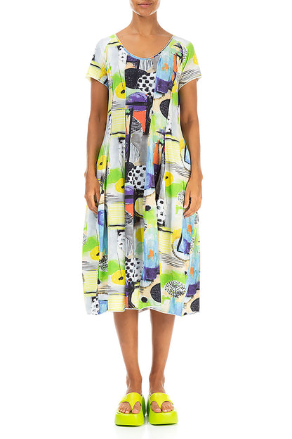 Exposed Seams Artmaze Cotton Dress 1