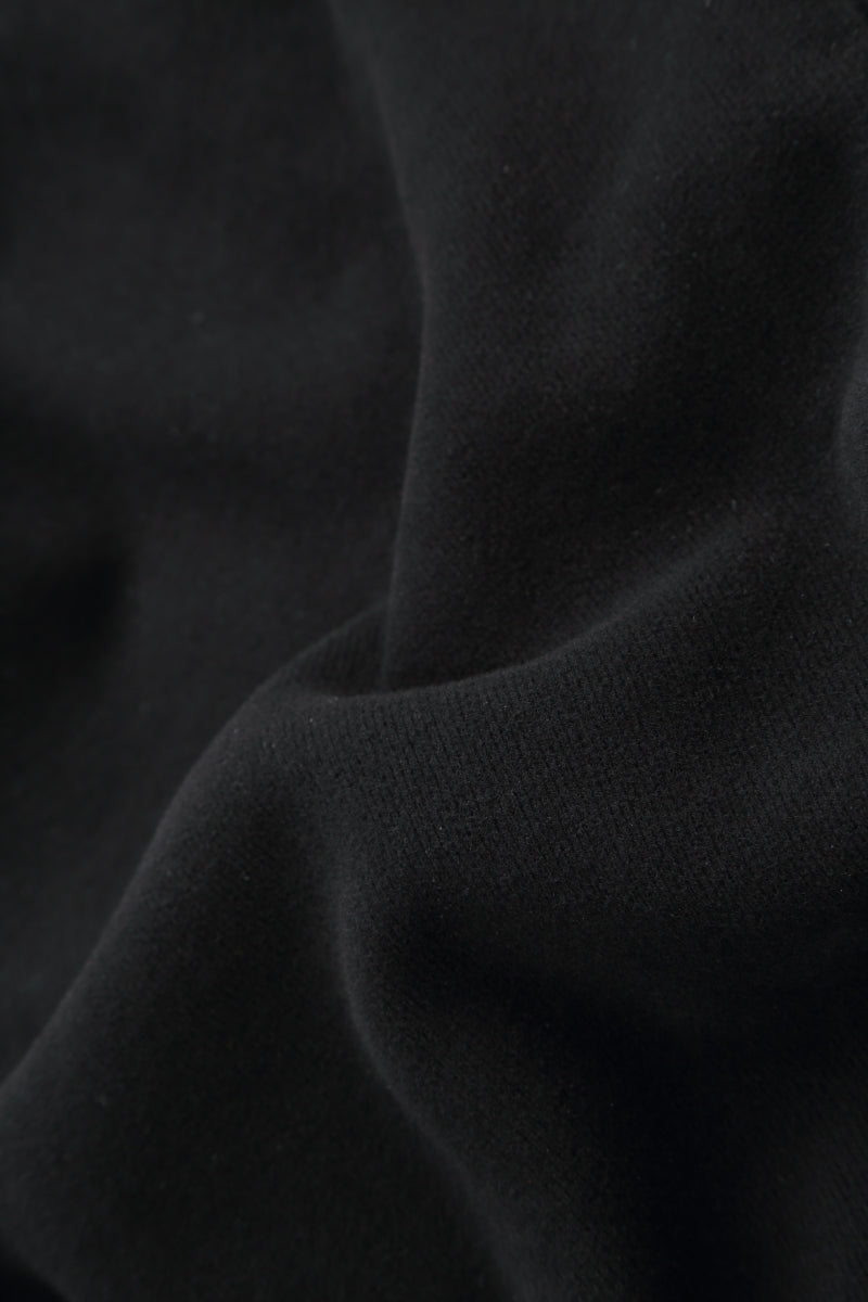 Flared Black Jersey Cotton Dress 6