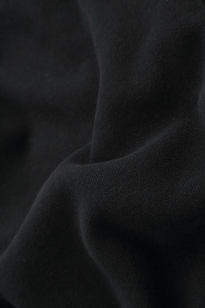 Flared Black Jersey Cotton Dress 6