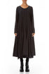 Flared Maxi Black Cotton Dress 1