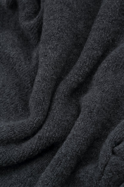 Flowers Dark Grey Wool Sweater 5