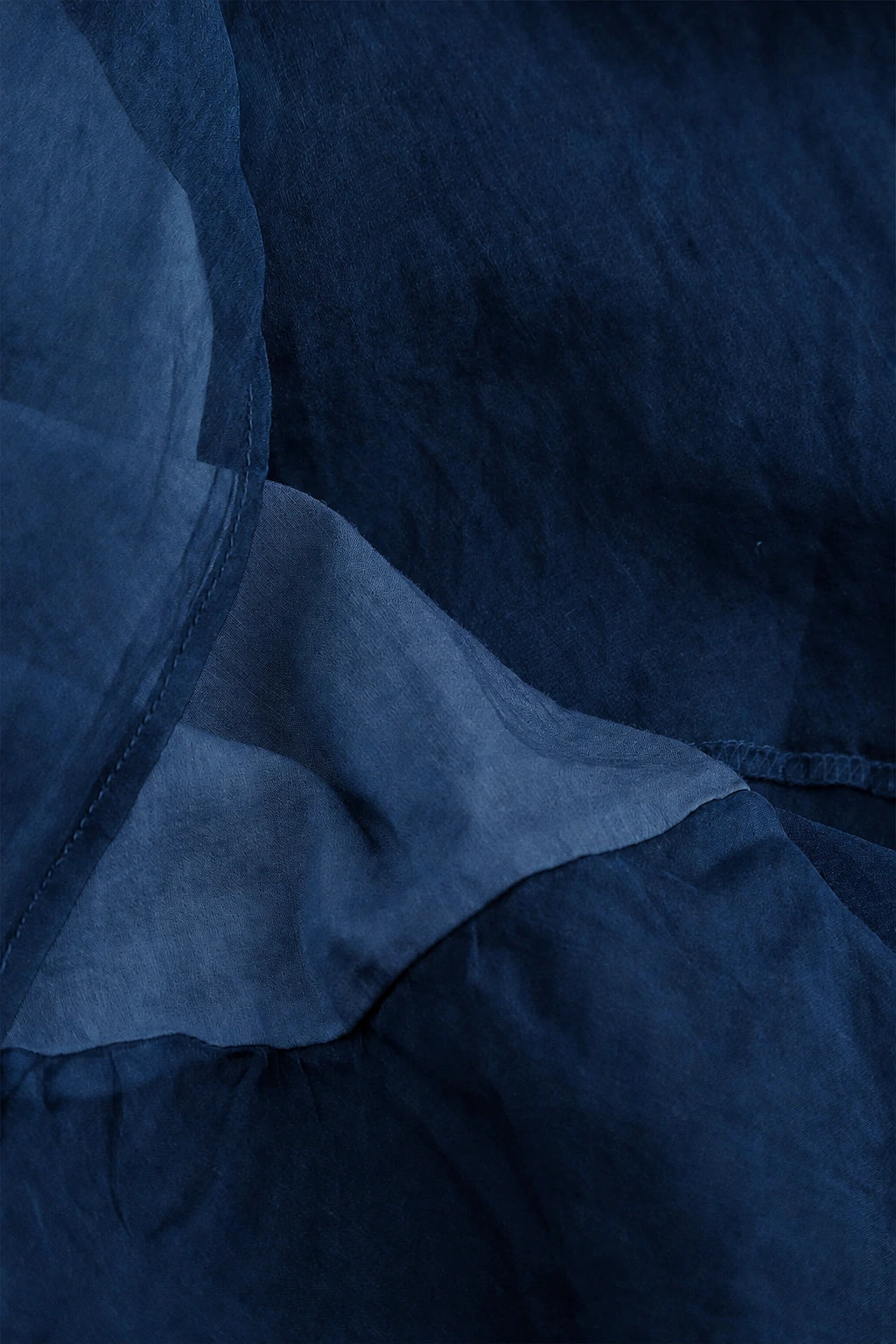Flowing Azure Silk Chiffon Dress