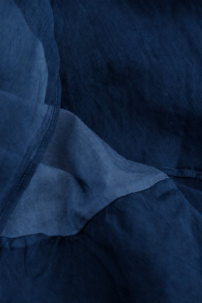 Flowing Azure Silk Chiffon Dress
