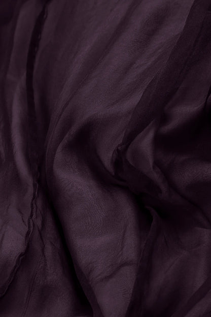 Flowing Deep Plum Silk Chiffon Dress 6