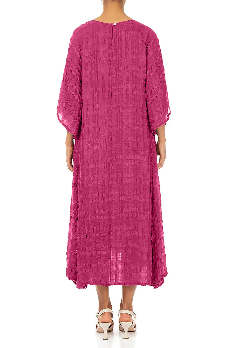 Flowing Fuchsia Layered Silk Dress 2