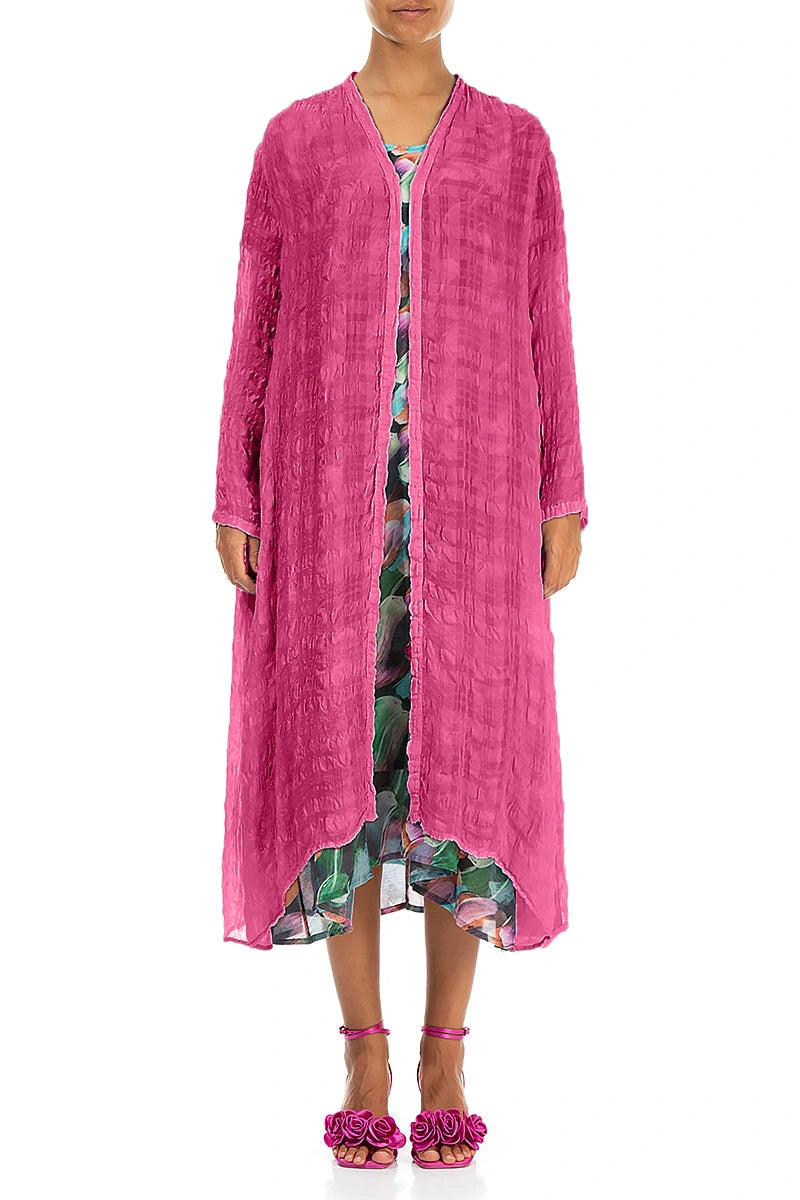 Flowy Fuchsia Light Silk Jacket 1