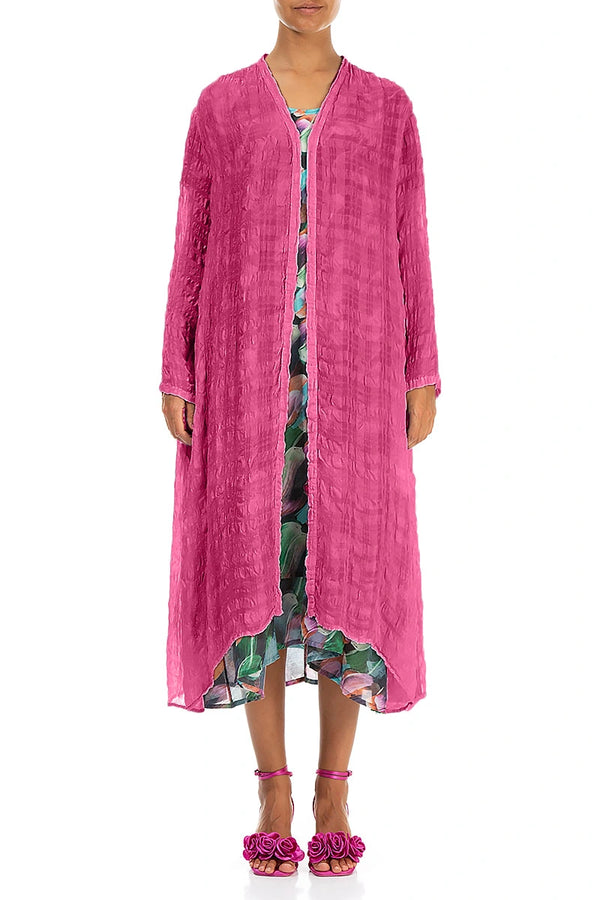 Flowy Fuchsia Light Silk Jacket 1