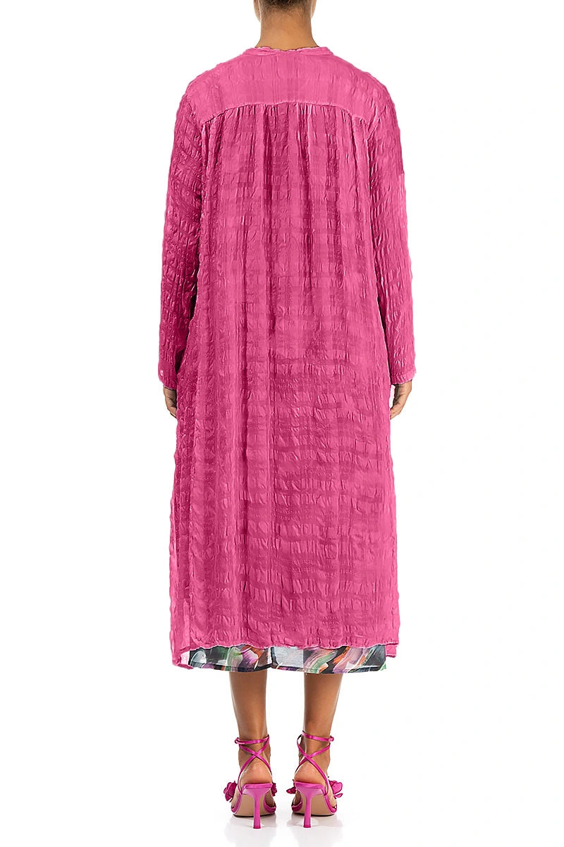 Flowy Fuchsia Light Silk Jacket 2