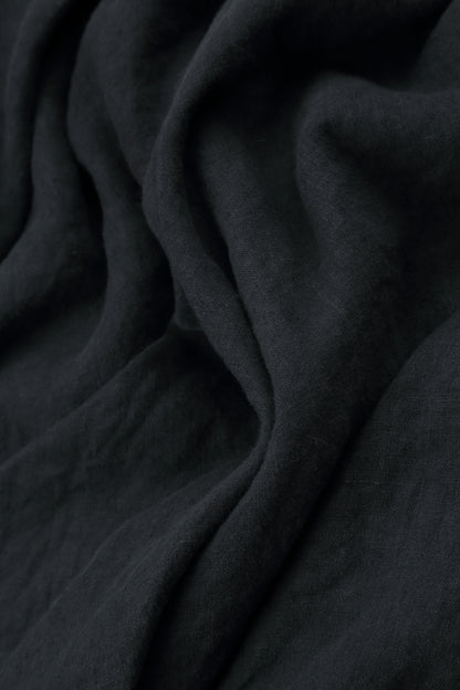 Gathered Graphite Linen Jacket 5