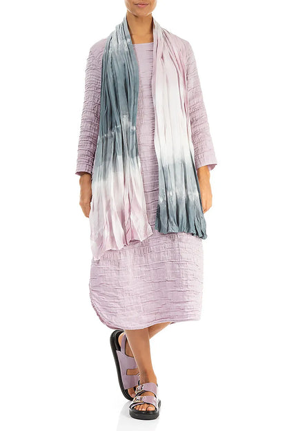 Grey Blush Ombré Pure Silk Scarf 4