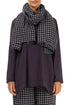 Grey Check Linen Scarf 1