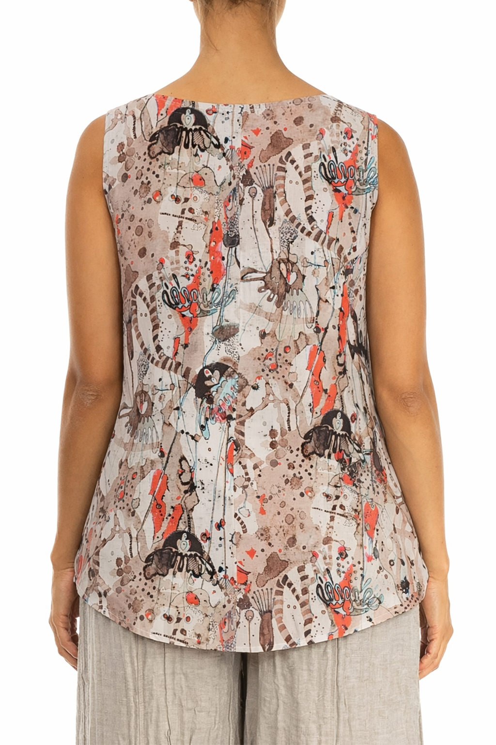 Sleeveless Savannah Textured Silk Top 2