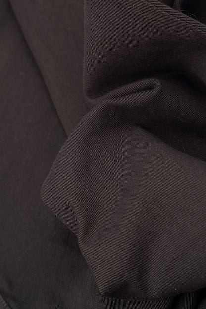Hooded Charcoal Stretch Cotton Coat 5
