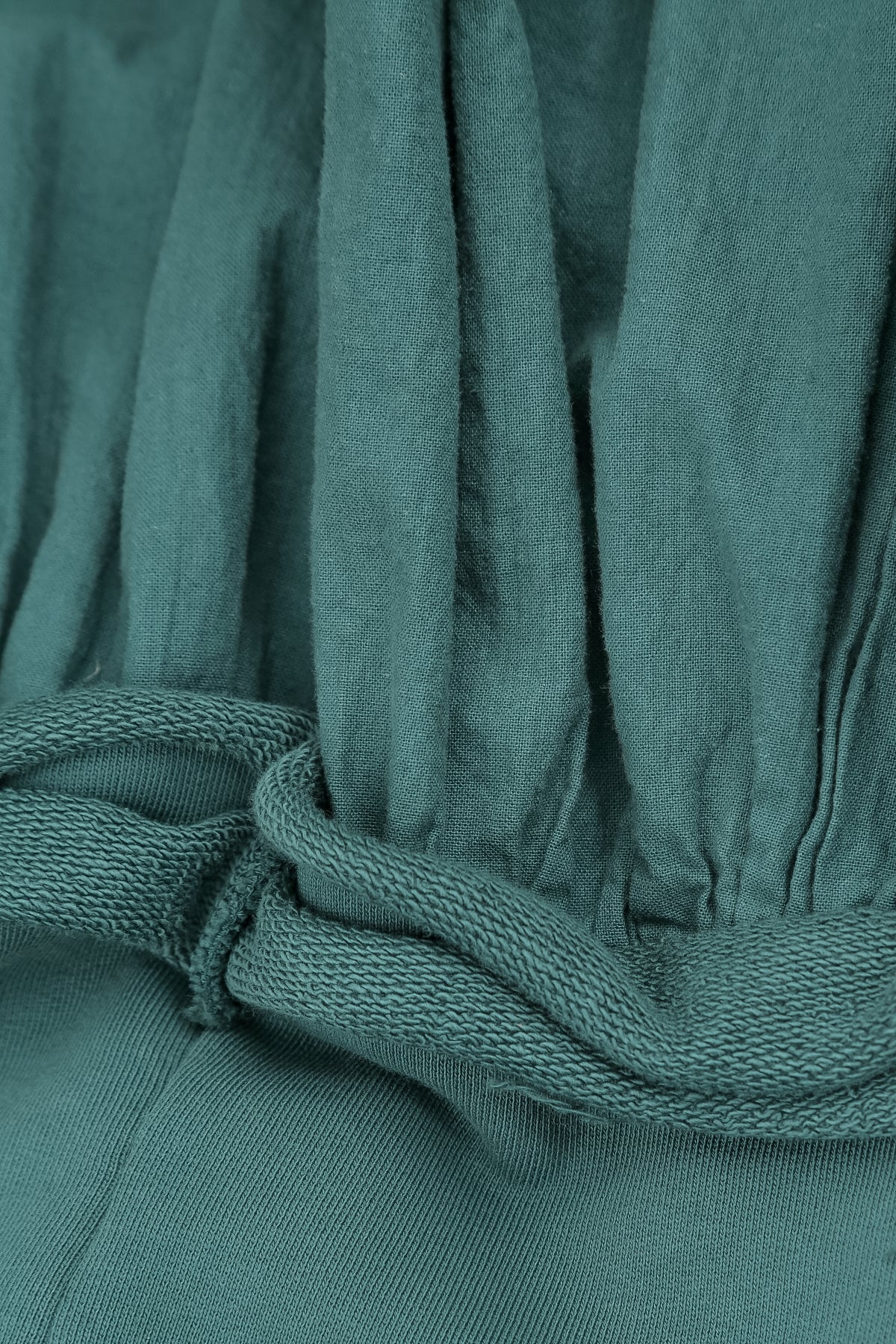 Robe-veste à capuche en Coton Turquoise profond