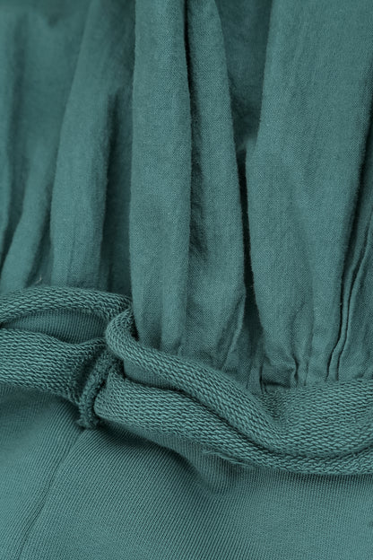 Robe-veste à capuche en Coton Turquoise profond