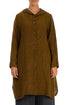 Hooded Mustard Mélange Linen Jacket 1