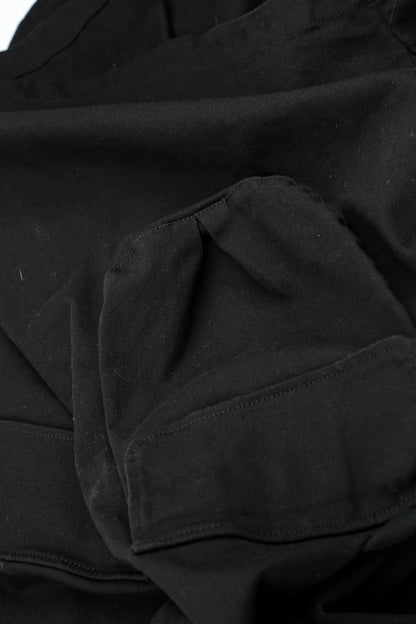 Hooded Black Stretch Cotton Coat 6