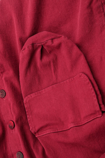 Hooded Oversized Ruby Stretch Cotton Coat 6