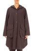 Hooded Truffle Brown Stretch Cotton Coat 1