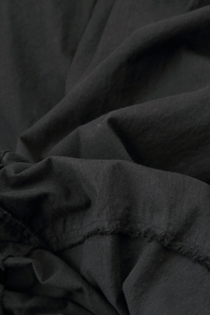 Oversized Black Cotton Swing Coat 5
