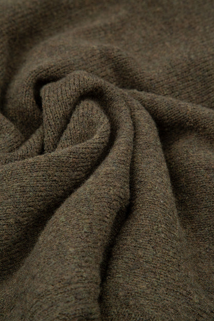 Khaki Wool Infinity Scarf