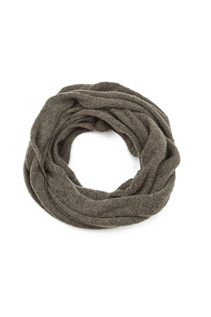 Khaki Wool Infinity Scarf