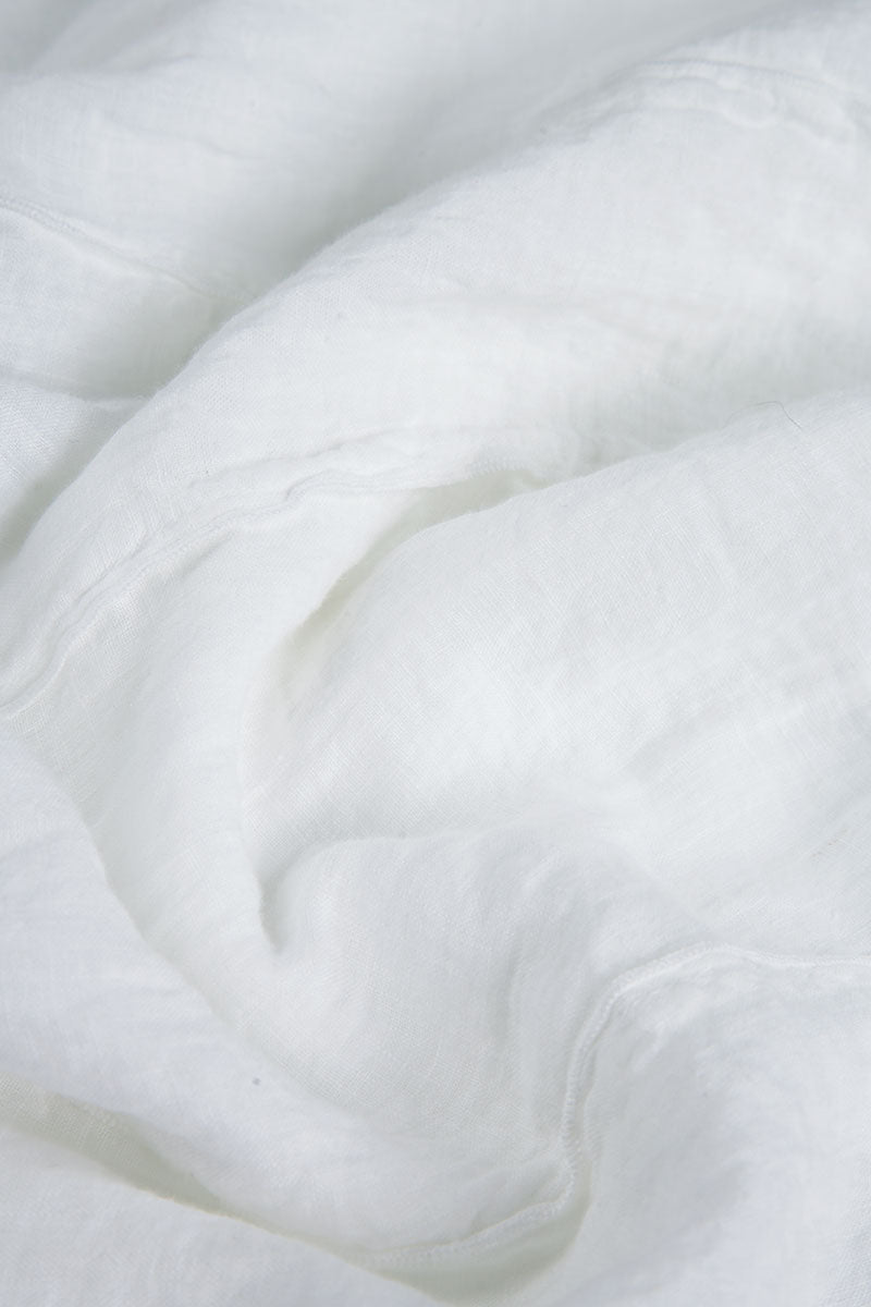 V-Neck White Gauze Linen Jacket 5