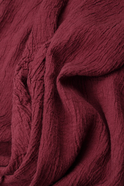 Side Pocket Antique Ruby Linen Viscose Dress 6