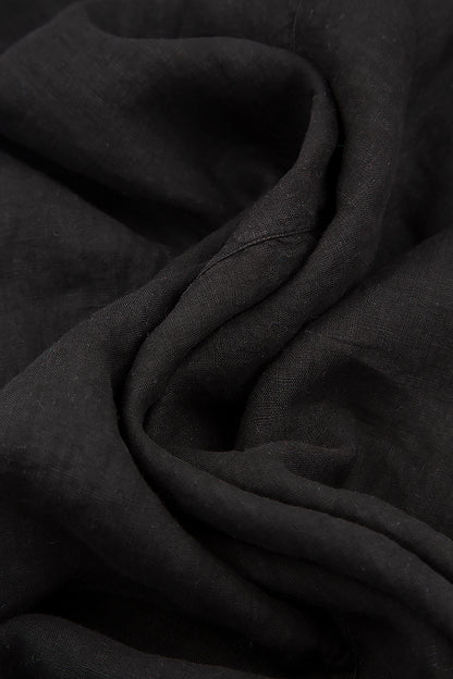Sweetheart Neck Black Linen Top 5
