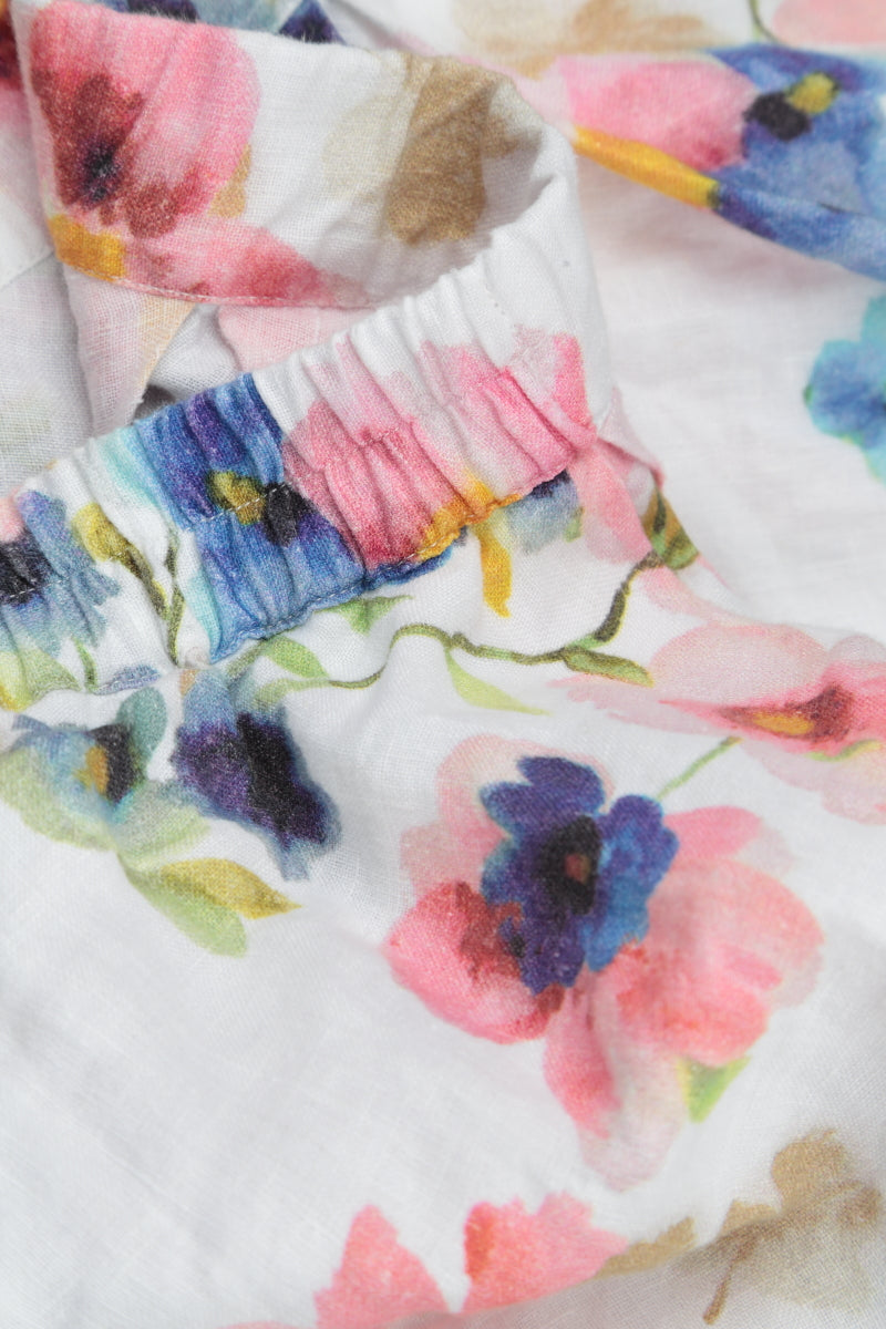 Wide Leg Cuffs Primrose Linen Culottes 4