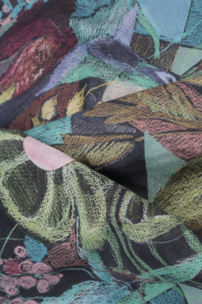 Layered Art Mosaic Silk Cotton Blouse 5