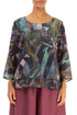 Layered Art Mosaic Silk Cotton Blouse 1