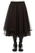Layered Black Silk Chiffon Skirt 1