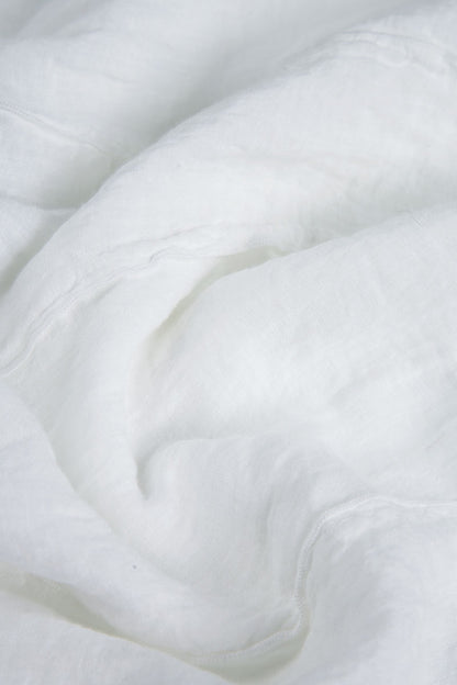 Layered Ruffles White Linen Dress 6