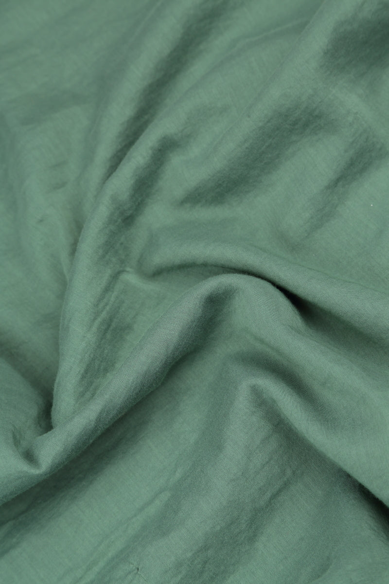 Layered Sage Silk Cotton Blouse 5