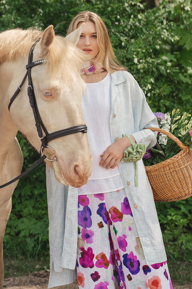 Layered Sleeveless White Gauze Linen Top 6
