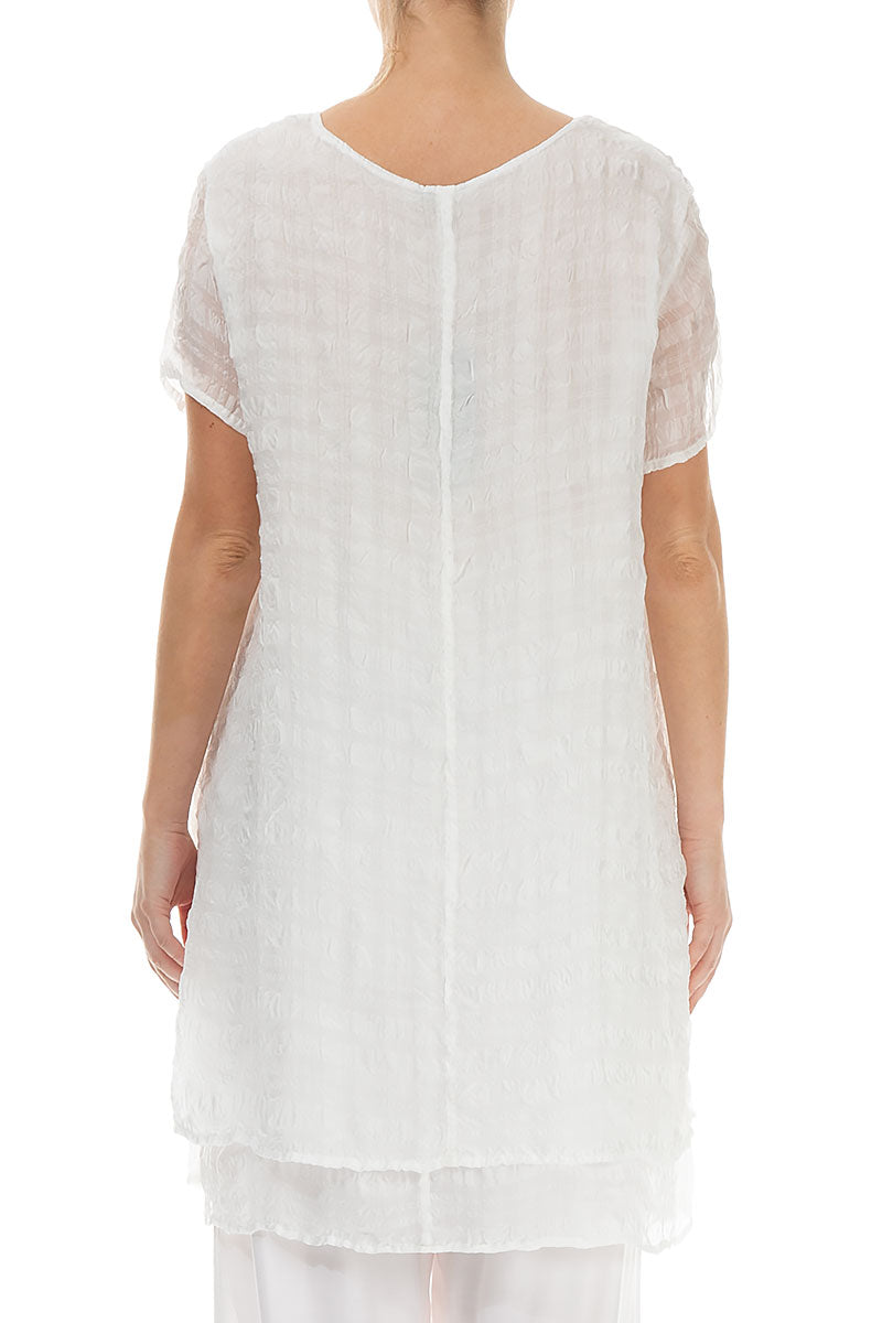 Layered White Light Silk Tunic 2