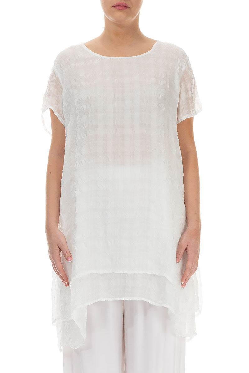 Layered White Light Silk Tunic 1