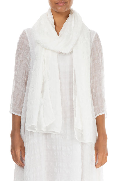 White Light Silk Scarf 1