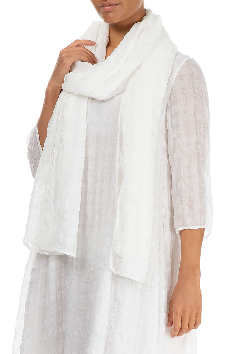 White Light Silk Scarf 3