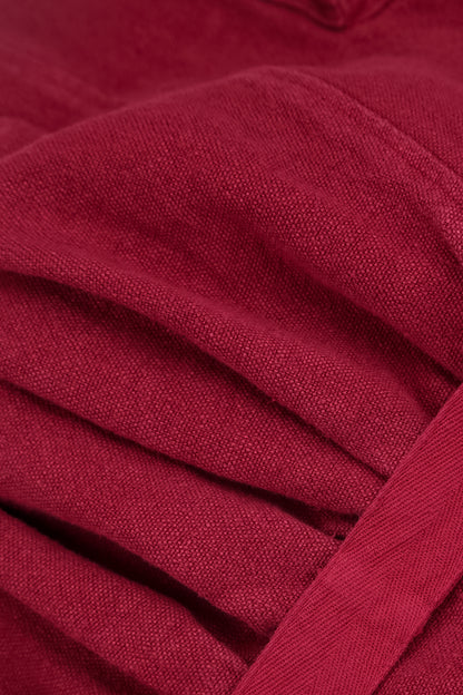 Long Buttonline Ruby Heavy Linen Jacket 5